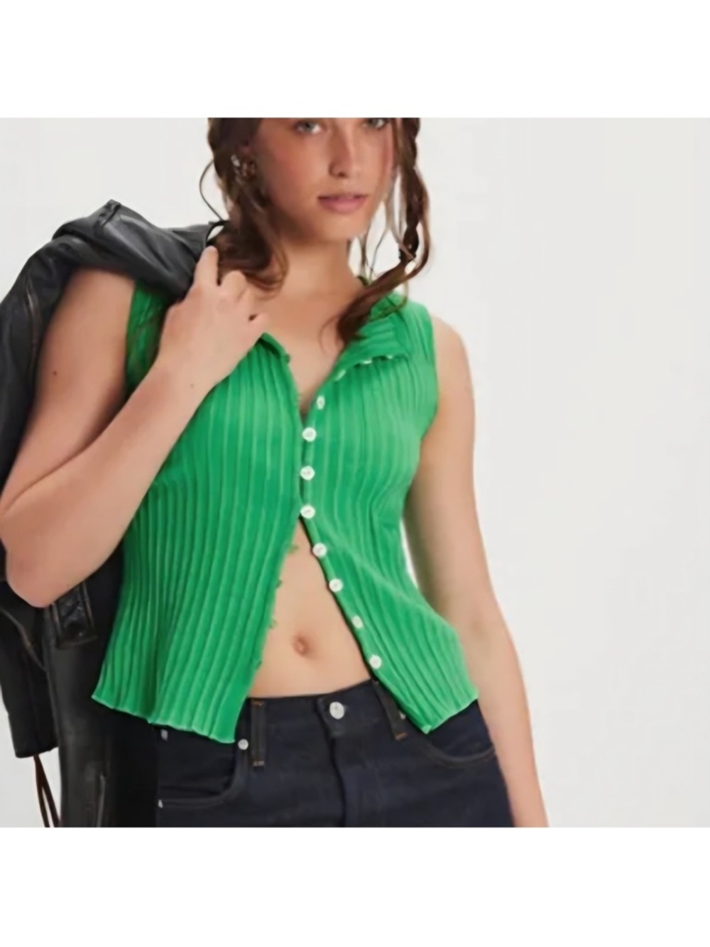 Free People Green Tilly Vest